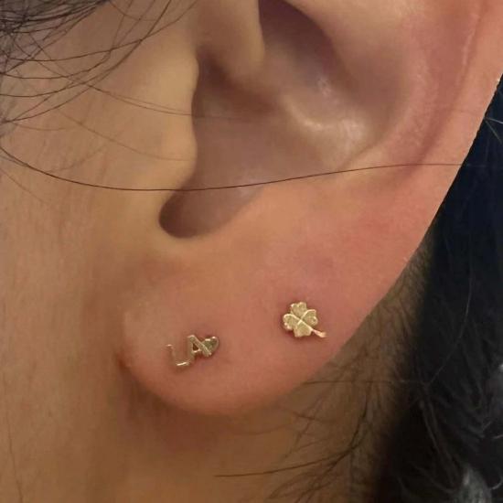  제니 권 디자인스 이어링 제니 권 디자인 골드 쁘띠 스터드 14K 옐로우/14K 로즈/14K 화이트 - JENNIE KWON DESIGNS