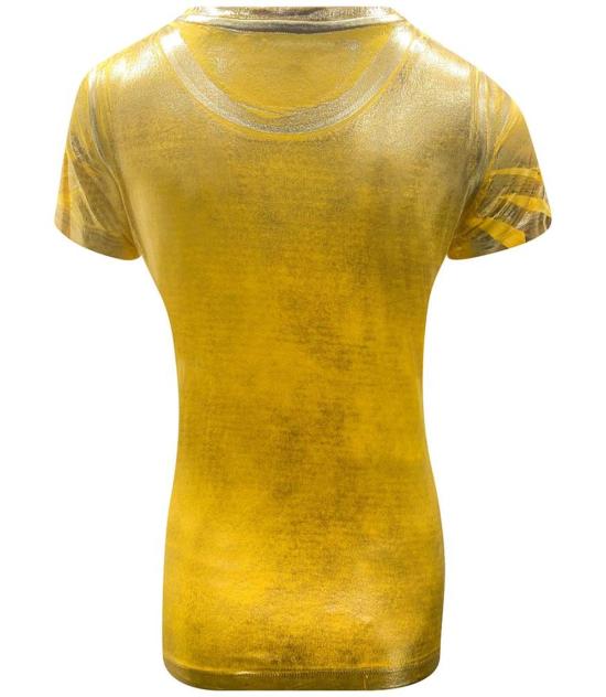 매디슨 메종 반팔 티셔츠 라미나 티셔츠 옐로우/골드 - MADISON MAISON