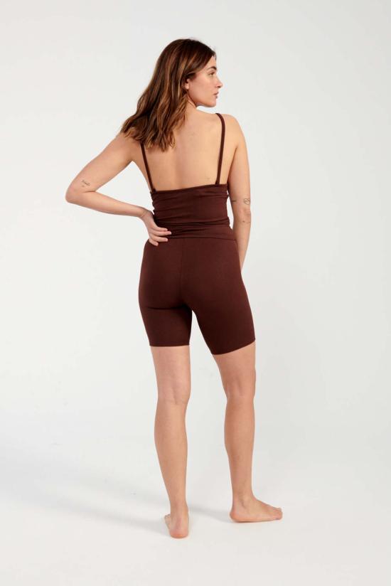  니아 토마스 민소매 티셔츠 오델라 탱크탑 초콜릿 - NIA THOMAS