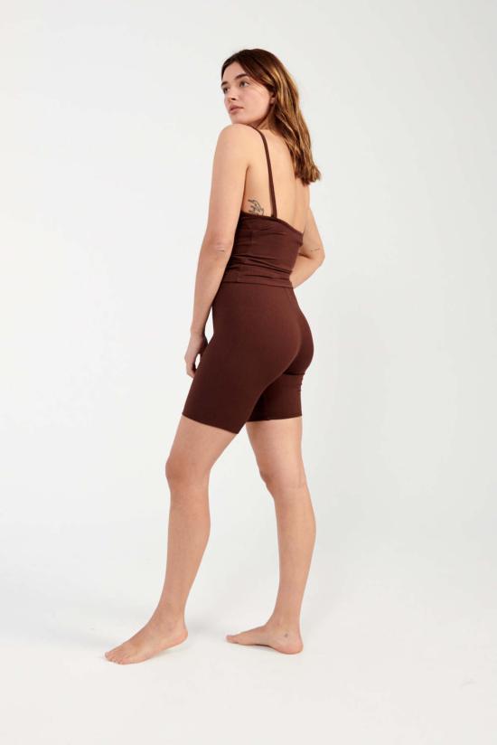  니아 토마스 민소매 티셔츠 오델라 탱크탑 초콜릿 - NIA THOMAS