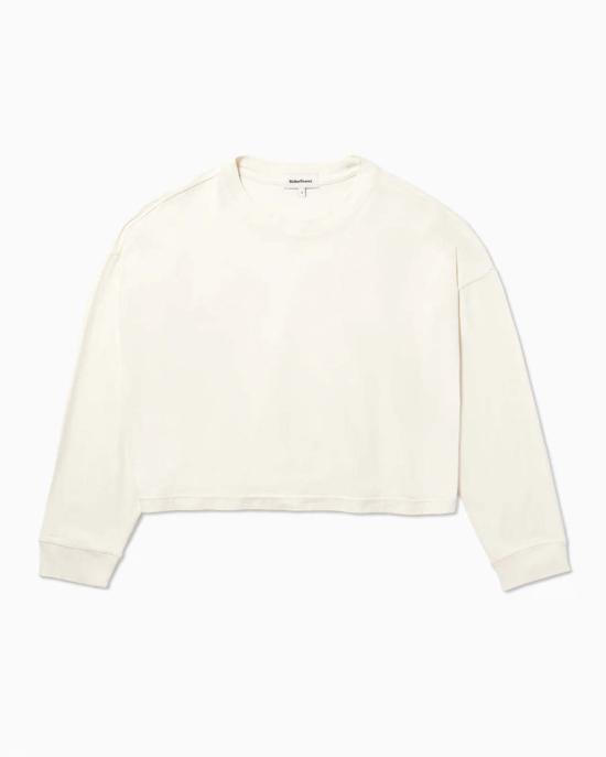  Richer Poorer 긴팔 티셔츠 릴렉스드 크롭 롱슬리브 티셔츠 본 - OTHER BRANDS