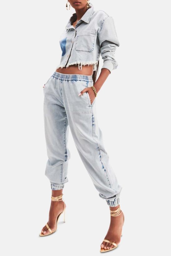  세로야 데님 팬츠 Ser.O.Ya 앰버 조거 진 스카이라이트 - SER.O.YA