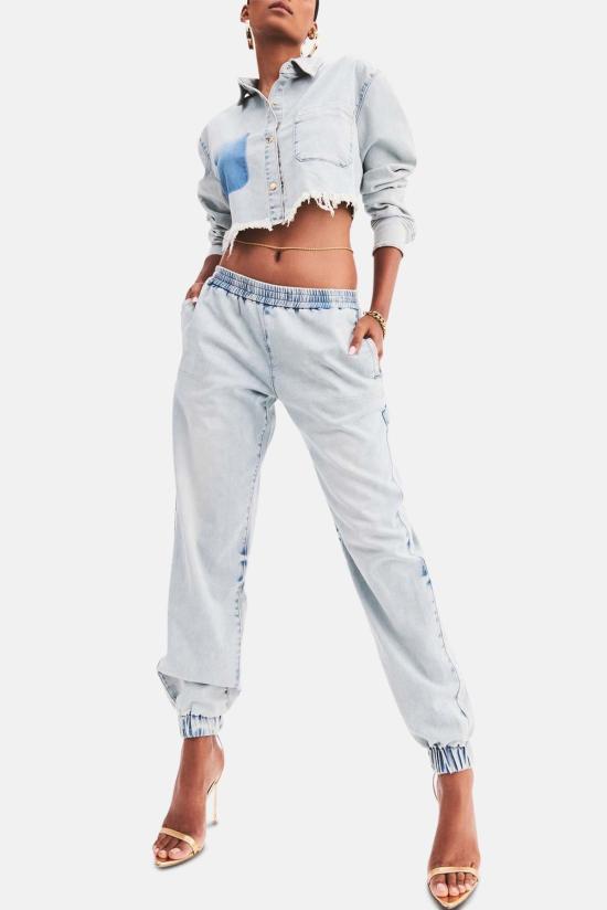  세로야 데님 팬츠 Ser.O.Ya 앰버 조거 진 스카이라이트 - SER.O.YA