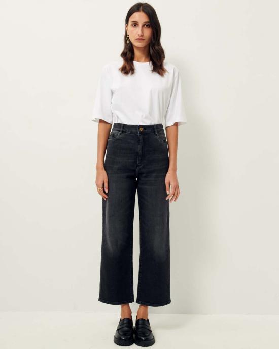  세순 데님 팬츠 Sessun Bay Cruise 데님 진 브로켄 블랙