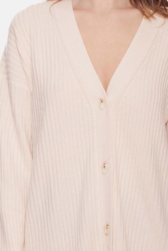  더 타일 클럽 가디건 타일 클럽 루시 리브 코쿤 카디건 리코타 - THE TILE CLUB