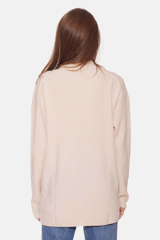  더 타일 클럽 가디건 타일 클럽 루시 리브 코쿤 카디건 리코타 - THE TILE CLUB