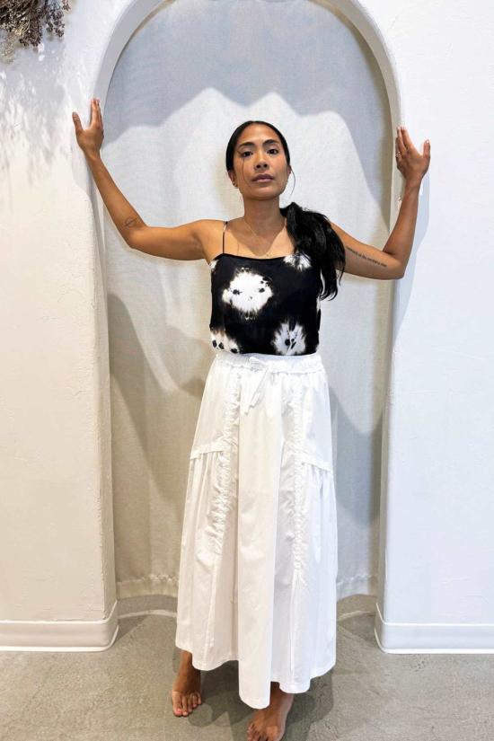  질다 미다니 민소매 티셔츠 길다 미다니 프레쉬 탑 화이트 스톤