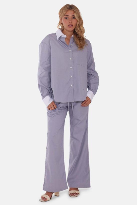  더 타일 클럽 스트레이트 팬츠 타일 클럽 조지카 비치 팝린 팬츠 그레이 - THE TILE CLUB