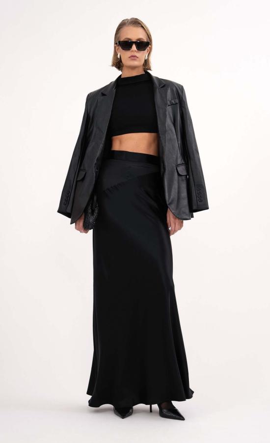  논살란트 레이블 롱 스커트 논샬런트 라벨 라라 맥시 스커트 블랙 - NONCHALANT LABEL