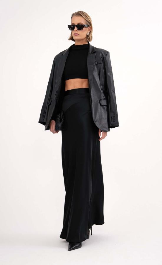  논살란트 레이블 롱 스커트 논샬런트 라벨 라라 맥시 스커트 블랙 - NONCHALANT LABEL