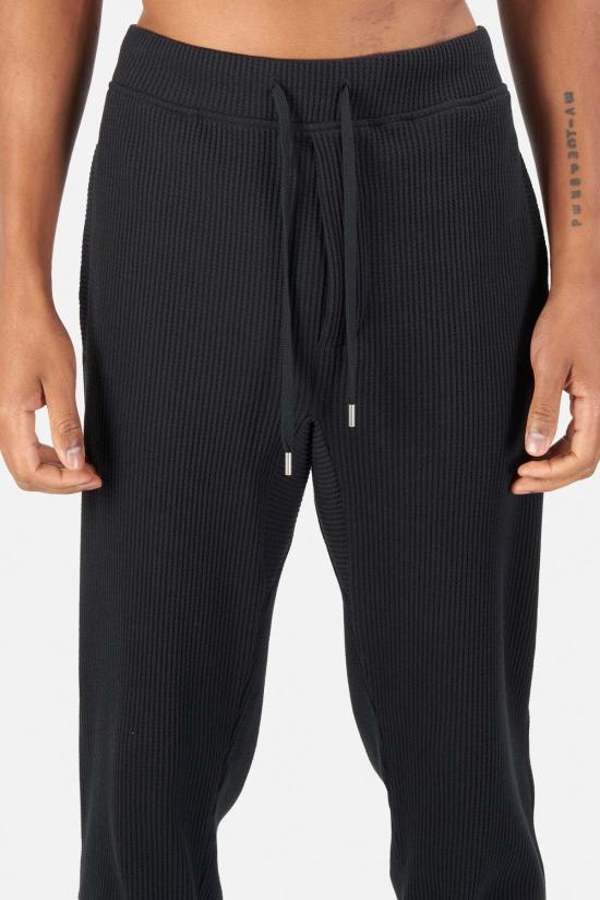  블루&크림 트레이닝/조거 팬츠 와플 조거 블랙 - BLUE&CREAM