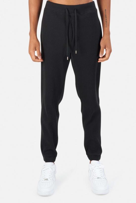  블루&크림 트레이닝/조거 팬츠 와플 조거 블랙