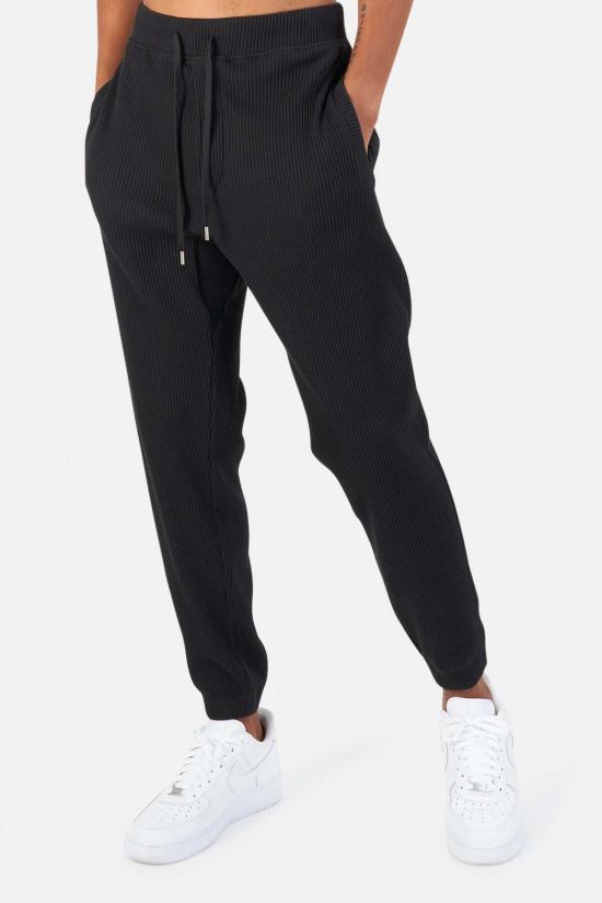  블루&크림 트레이닝/조거 팬츠 와플 조거 블랙 - BLUE&CREAM