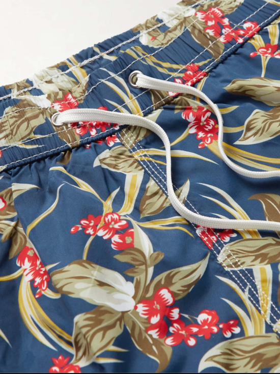  하트포드 스윔팬츠 수영복 블루/레드 플로럴 - HARTFORD