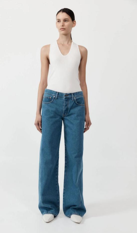  세인트아그니 데님 팬츠 세인트 아그니 로우 라이즈 진 데님 블루