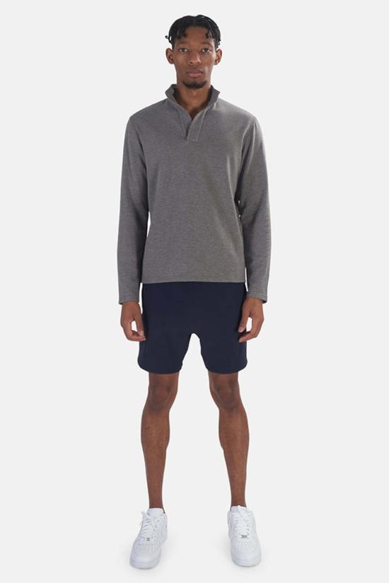  Blue&Cream 폴로 티셔츠 블루&크림 메이슨 팝 칼라 스톰 헤더 - BLUE&CREAM