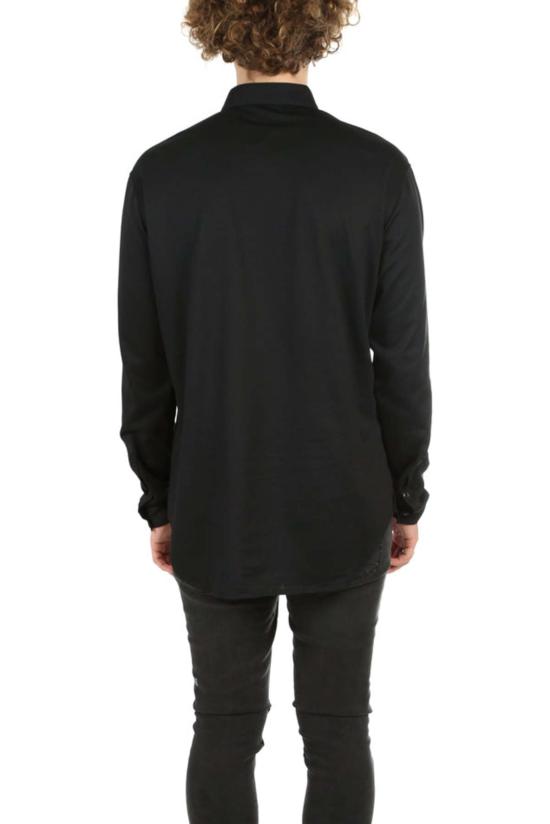  Blue&Cream 긴팔 셔츠 블루&크림 디올 피케 버튼 다운 블랙 - BLUE&CREAM