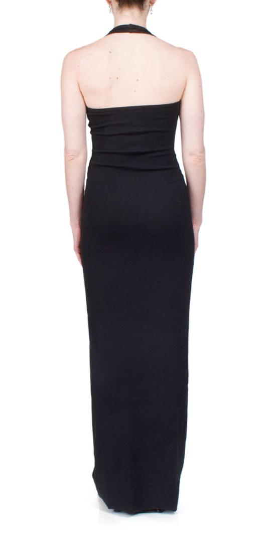  에태르네 롱 원피스 Éterne 홀터 맥시 드레스 블랙 - ETERNE