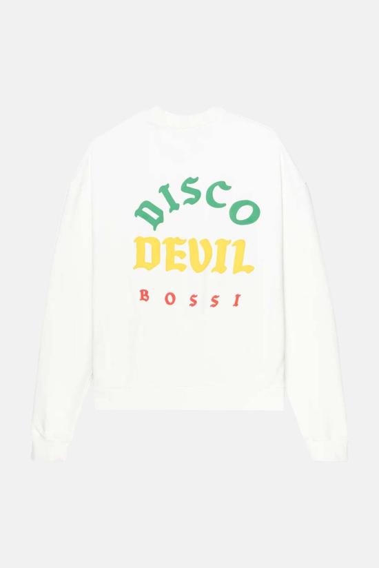  보씨 긴팔 티셔츠 Bossi 디스코 데빌 크루넥 화이트 - BOSSI