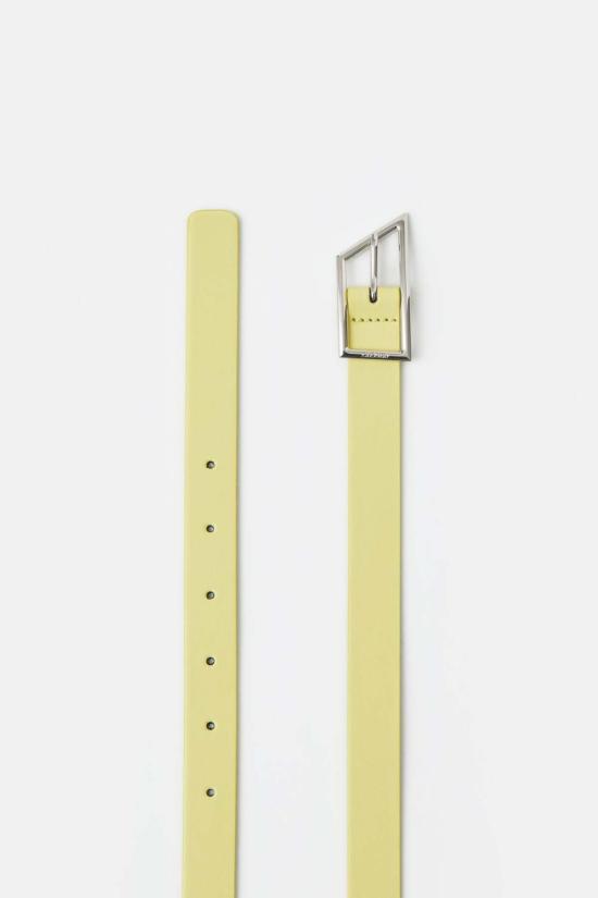  클로즈드 슬림 벨트 닫힌 소프트 이탈리안 가죽  기본 옐로우 - CLOSED