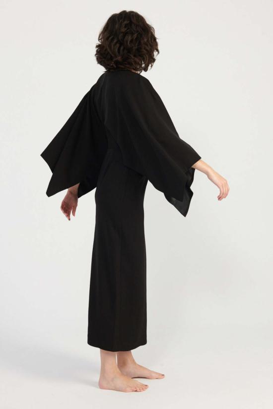  로데브예 롱 원피스 로데비어 드리머 케이프 슬리브 드레스 블랙 - RODEBJER