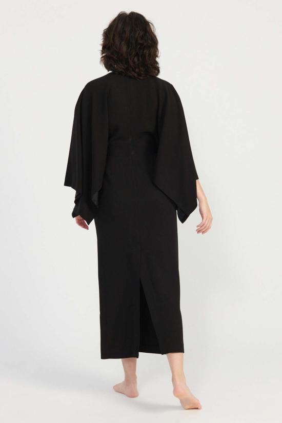  로데브예 롱 원피스 로데비어 드리머 케이프 슬리브 드레스 블랙 - RODEBJER