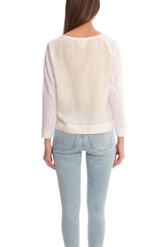  바이말렌비거 블라우스 By Malene Birger Vinda Slub 저지 크루넥 화이트 - BY MALENE BIRGER