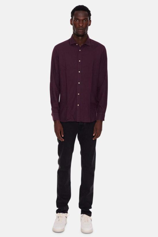  볼리올리 긴팔 셔츠 Boglioli 코튼 프렌치 칼라  보르도 - BOGLIOLI