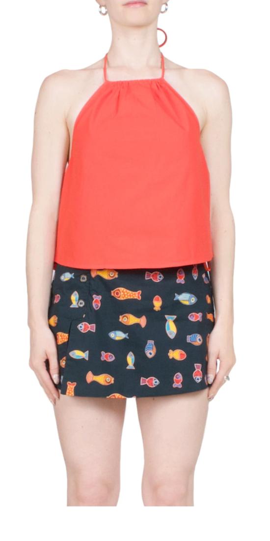  차오 루시아 민소매 티셔츠 챠오 루시아 타치토 탑 로소