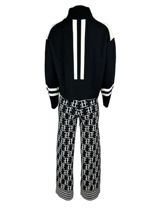  팀 이벤트 터틀넥 애프레 스키 팀 퍼넬넥 스웨터 블랙/스노우 - TEAM EVENT