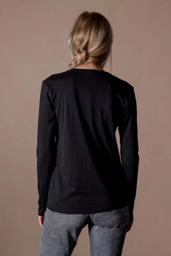  애너님 긴팔 티셔츠 Anonym Chloe Ls 티셔츠 누아르 - ANONYM