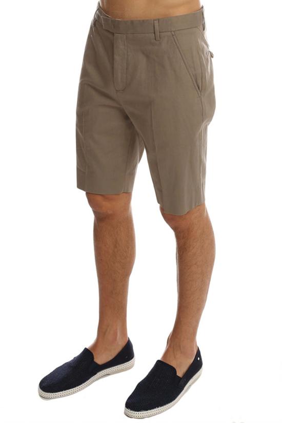  헬무트랭 숏팬츠 헬무트 랭 스트레이트 레그 트라우저 숏 다크 샌드 - HELMUT LANG