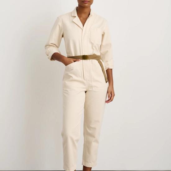  Alex 점프수트 알렉스 밀 스탠다드 지퍼  에크루 헤링본