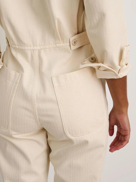  Alex 점프수트 알렉스 밀 스탠다드 지퍼  에크루 헤링본 - OTHER BRANDS