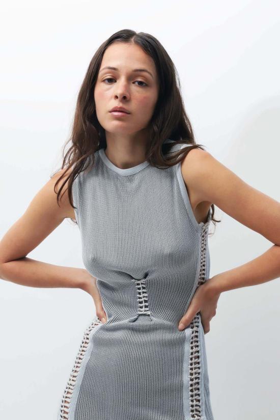  Alex Hadji 숏 원피스 알렉스 하지 미니 트리코 드레스 실버 - OTHER BRANDS