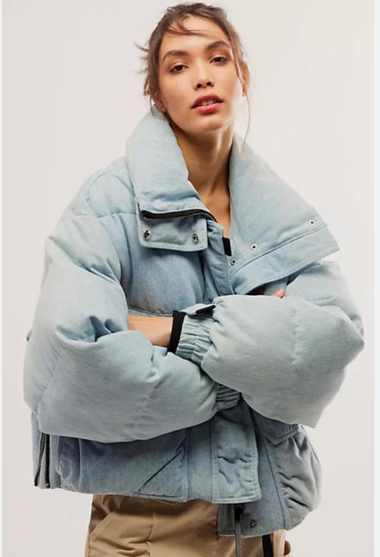  에이골디 데님 자켓 아골드 노바 데님 퍼퍼 마블 인디고 - AGOLDE