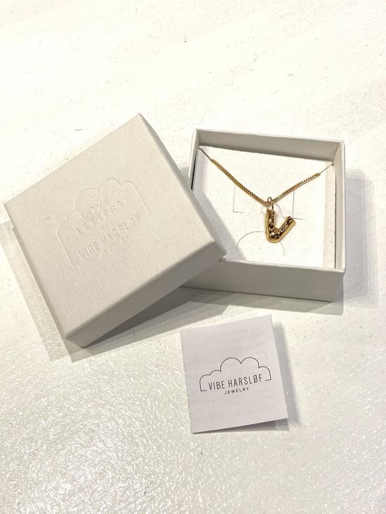  Vibe Harsløf 목걸이/팬던트 Vibe Harslof 플레인 골드 체인 네크리스 18캐럿 골드 도금 스털링 실버 925 - OTHER BRANDS
