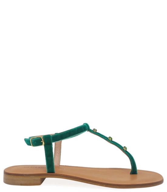  Nuovo Nicar 샌들 누오보 니카 보석 끈 에메랄드