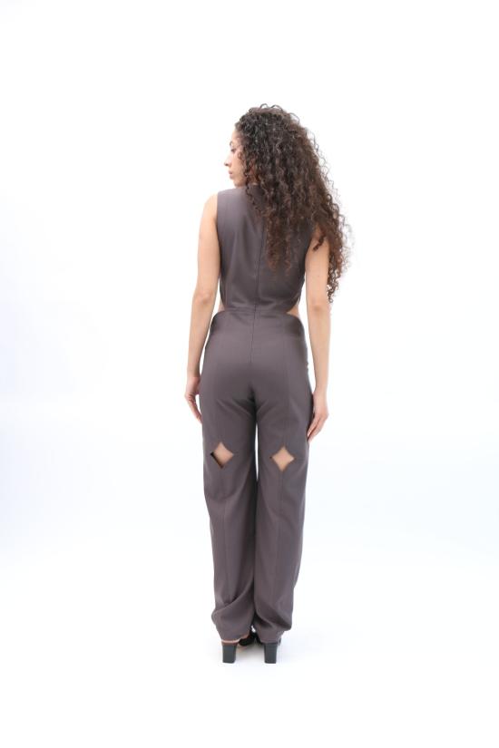  J.Kim 숏 원피스 격자  브라운 격자 - OTHER BRANDS