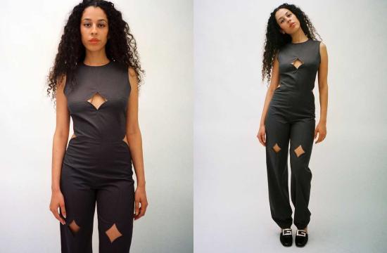  J.Kim 숏 원피스 격자  브라운 격자 - OTHER BRANDS