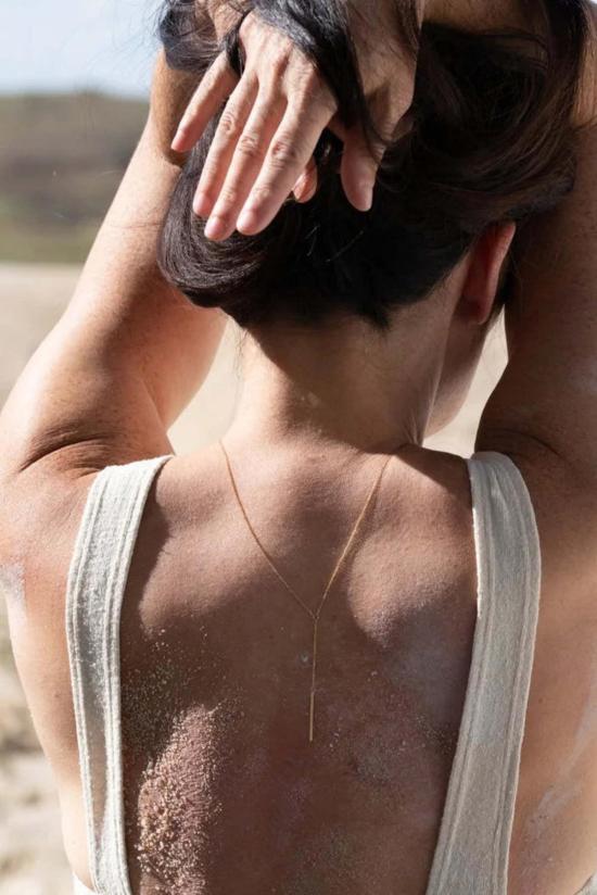  탈리스만 목걸이/팬던트 Talisman Linear Y 네크리스 14k 재활용 골드 - TALISMAN