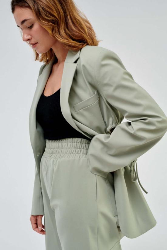  노미아 크롭 팬츠 게더드 culottes 멘트 - NOMIA