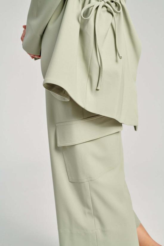  노미아 크롭 팬츠 게더드 culottes 멘트 - NOMIA