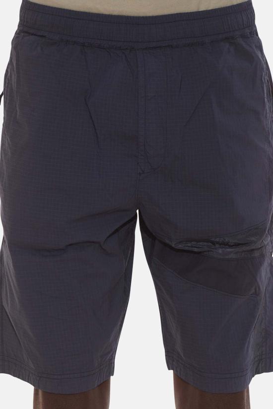  스톤 아일랜드 숏팬츠 나일론 리프스톱 스타 인레이 반바지 에어포스 블루 - STONE ISLAND