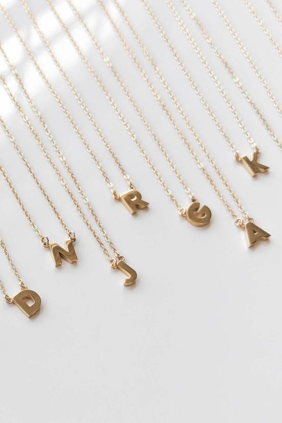  탯치 목걸이/팬던트 Thatch Initial Necklace 14k Gold - THATCH