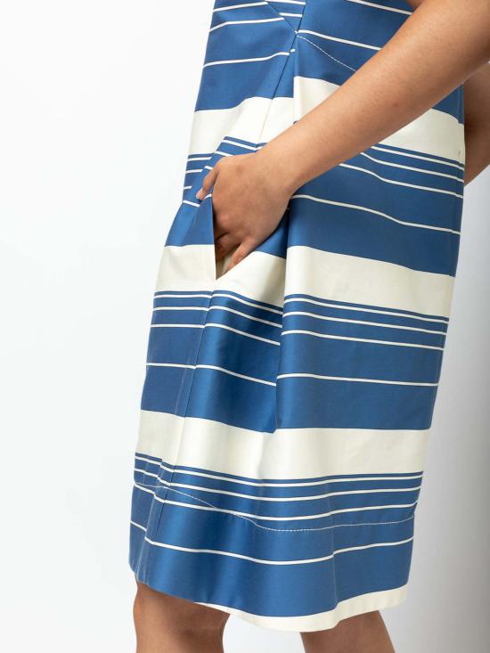  오디 숏 원피스 스트라이프 드레스 애틀랜틱 - ODEEH
