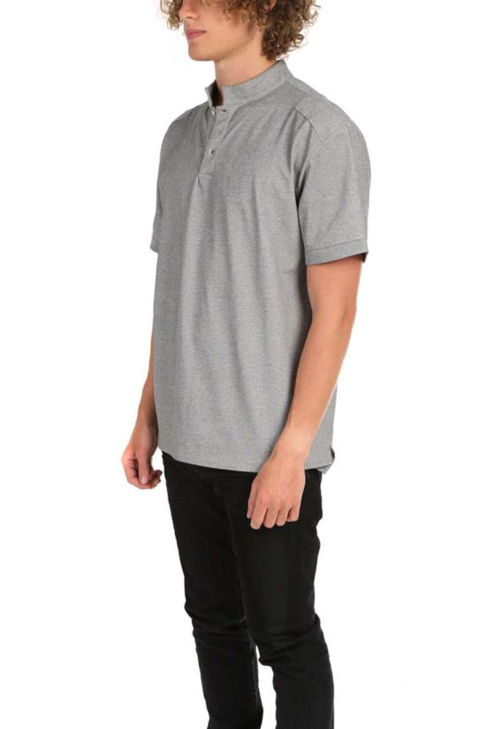  블루&크림 폴로 티셔츠 밀리터리 팝 칼라 폴로 그레이 - BLUE&CREAM