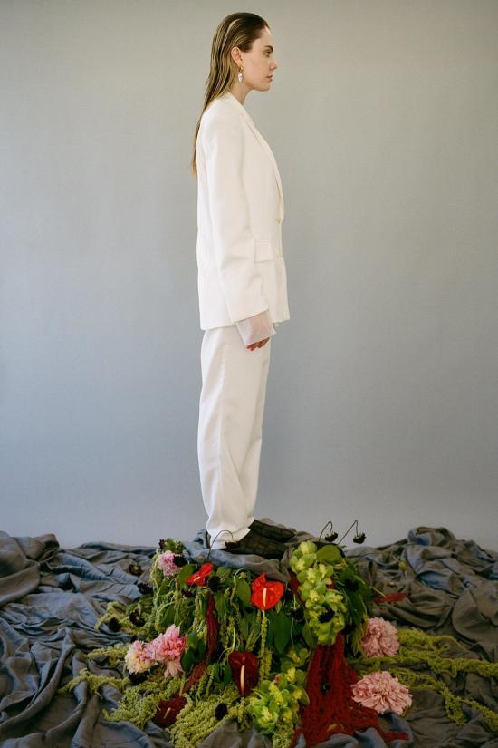  케이코 수트 자켓 Kk Co 포리지 트윌 블레이저 파우더 - KKCO