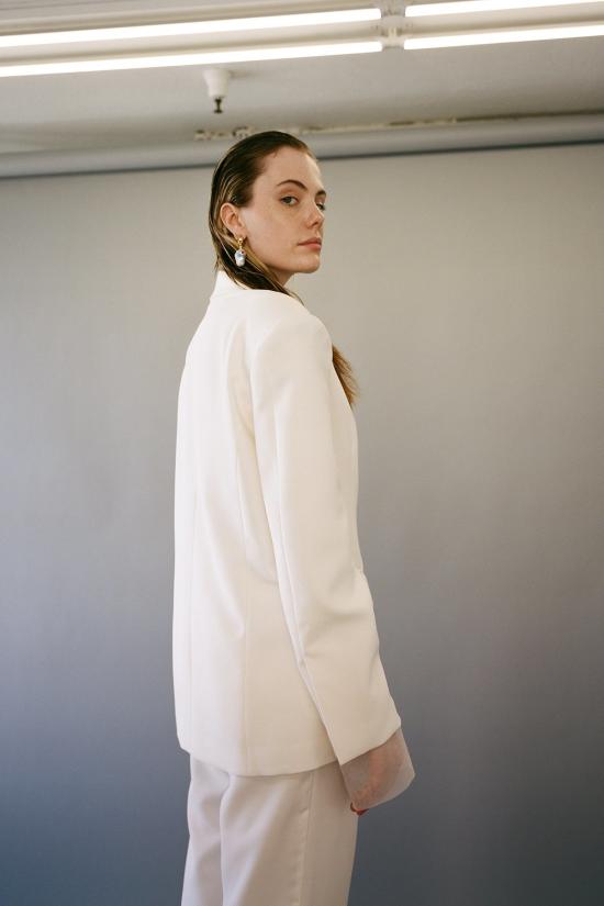  케이코 수트 자켓 Kk Co 포리지 트윌 블레이저 파우더 - KKCO