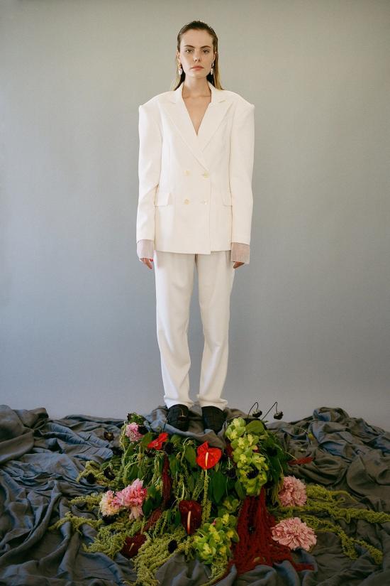  케이코 수트 자켓 Kk Co 포리지 트윌 블레이저 파우더